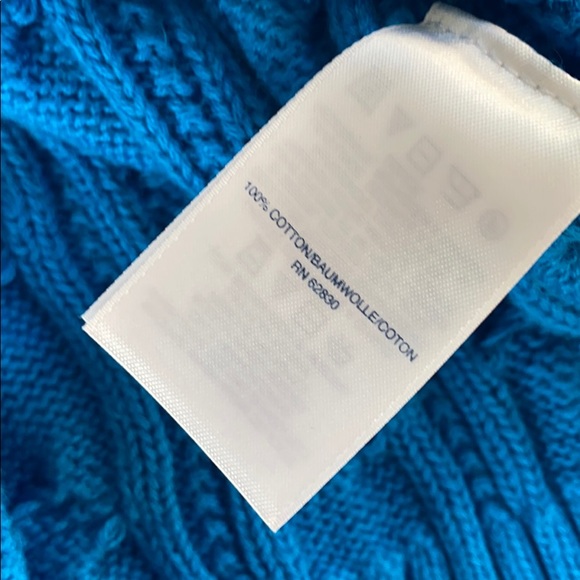 Land’s End blue cable knit sweater - Picture 4 of 6
